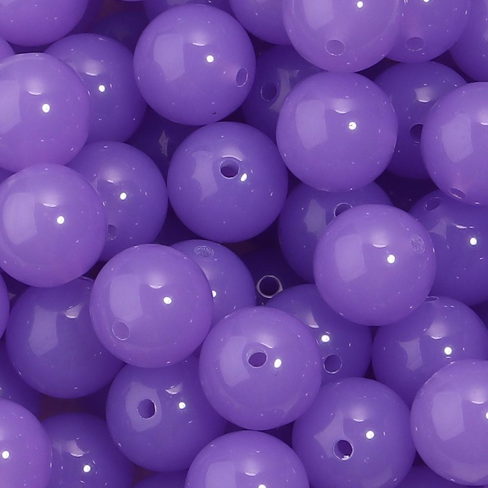 20pcs/lot 16mm Jelly Colored Acrylic Beads Loose Spaced Round Beads For Jewelry Making DIY Charms Bracelet Necklace Accessories