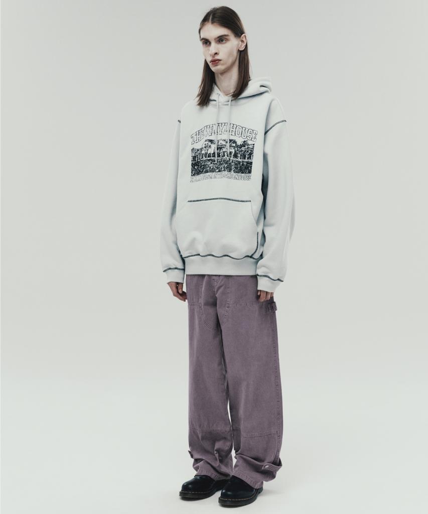 THEVINYLHOUSE Dyed Double Knee Pants Purple (Vh2Dfupa10A)