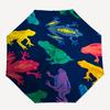 1pc Frogs Pattern Automatic Folding Umbrella - Windproof Compact Travel Umbrella with Auto Open/Close, 8-Rib Heavy-Duty Shaft for Women/Men A010