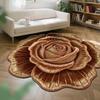 3D Flower Area Rug Absorbent Quick Dry Irregular Plush Floral Floor Mat Washable Non-slip Living Room Bedroom Bathroom Kitchen Decoration Carpet