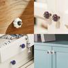 Single Hole Cabinet Knob Round Drawer Knobs Retro Ceramic Pumpkin Handle  Kitchen