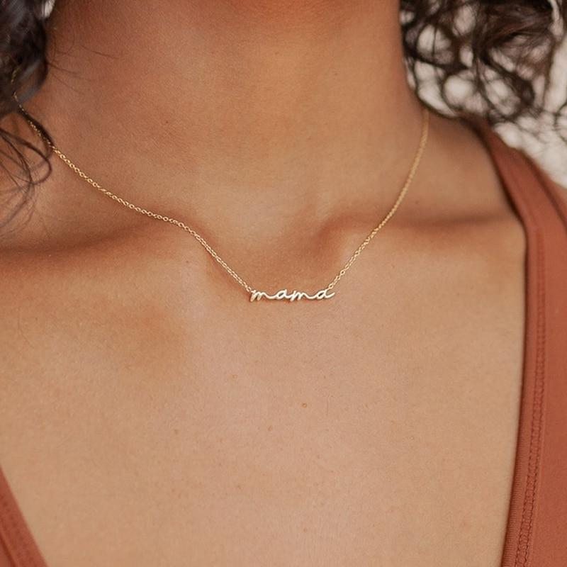 Personalized Custom Name Necklace Gold Stainless Steel Choker Necklaces For Women Nameplate Anniversary Jewelry Gift