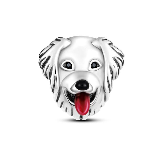 Стерлингового серебра 925 пробы, сердце, лапа животного, прозрачная снежинка, сверкающая корона, подвеска в виде тыквы, подходит для оригинального модного браслета