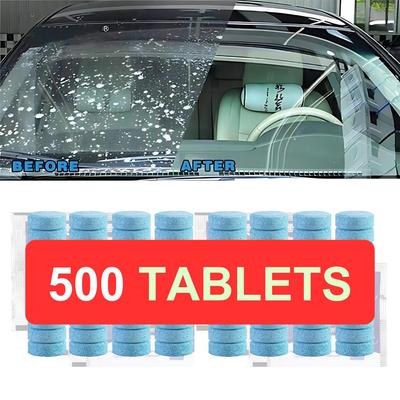 Многофункциональные таблетки для чистки лобового стекла автомобиля - концентрированный шипучий очиститель-спрей