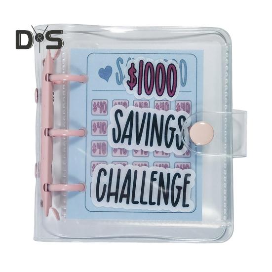 Книга для экономии денег, клейкая пряжка для кошелька, водонепроницаемая, устойчивая к разрывам ПВХ-папка, привлекательный продукт для экономии денег