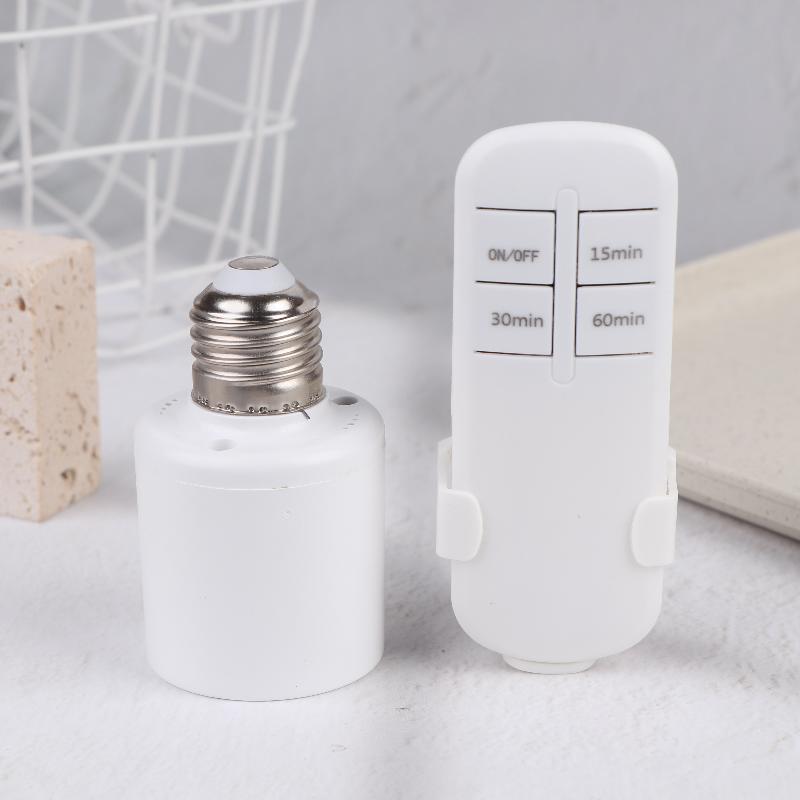 E27 60 Вт Беспроводной пульт дистанционного управления Умный таймер Выключатель Патрон для лампы 110 В 220 В Дом Несколько светильников Детская комната Спальня Таймер Выключатель