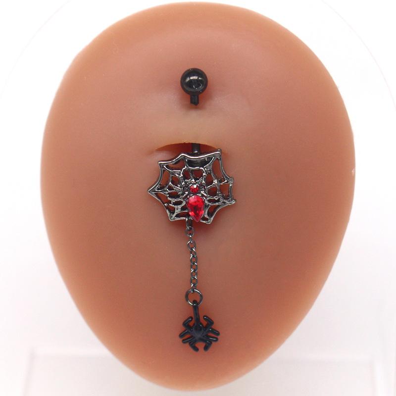 Паук 14 г кольца для пупка штанги из нержавеющей стали для женщин и девочек кольца для пупка GZ украшения для тела пирсинг пупка