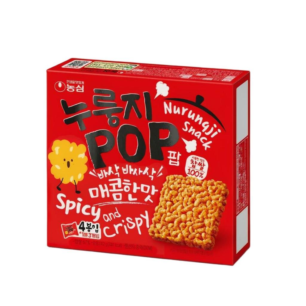 Nurungji Pop Spicy Scorched Rice Snack 142g 3 Packs