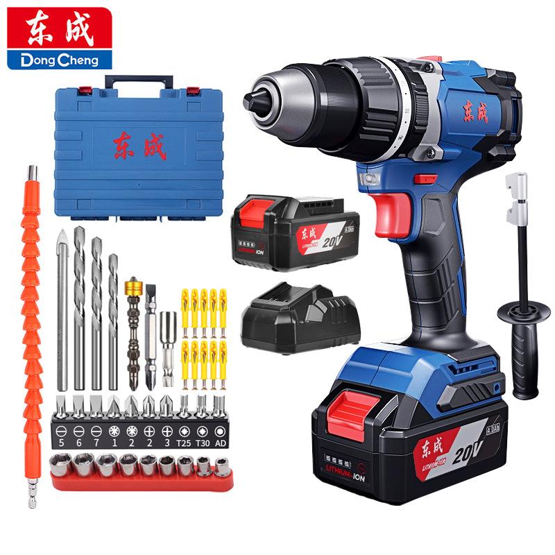 Dongcheng 20V Бесщеточная ручная дрель Ударная дрель DCJZ03-13E Промышленный класс Высокий крутящий момент Ударная дрель, Шуруповерт