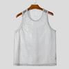 Summer Gym Wear Men Muscle Tank Top With Mesh Fabric For Active Fitness Enthusiasts