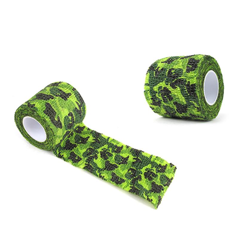 Камуфляжная лента для улицы, растягивающаяся многоразовая нетканая самоклеящаяся спортивная повязка для езды на велосипеде