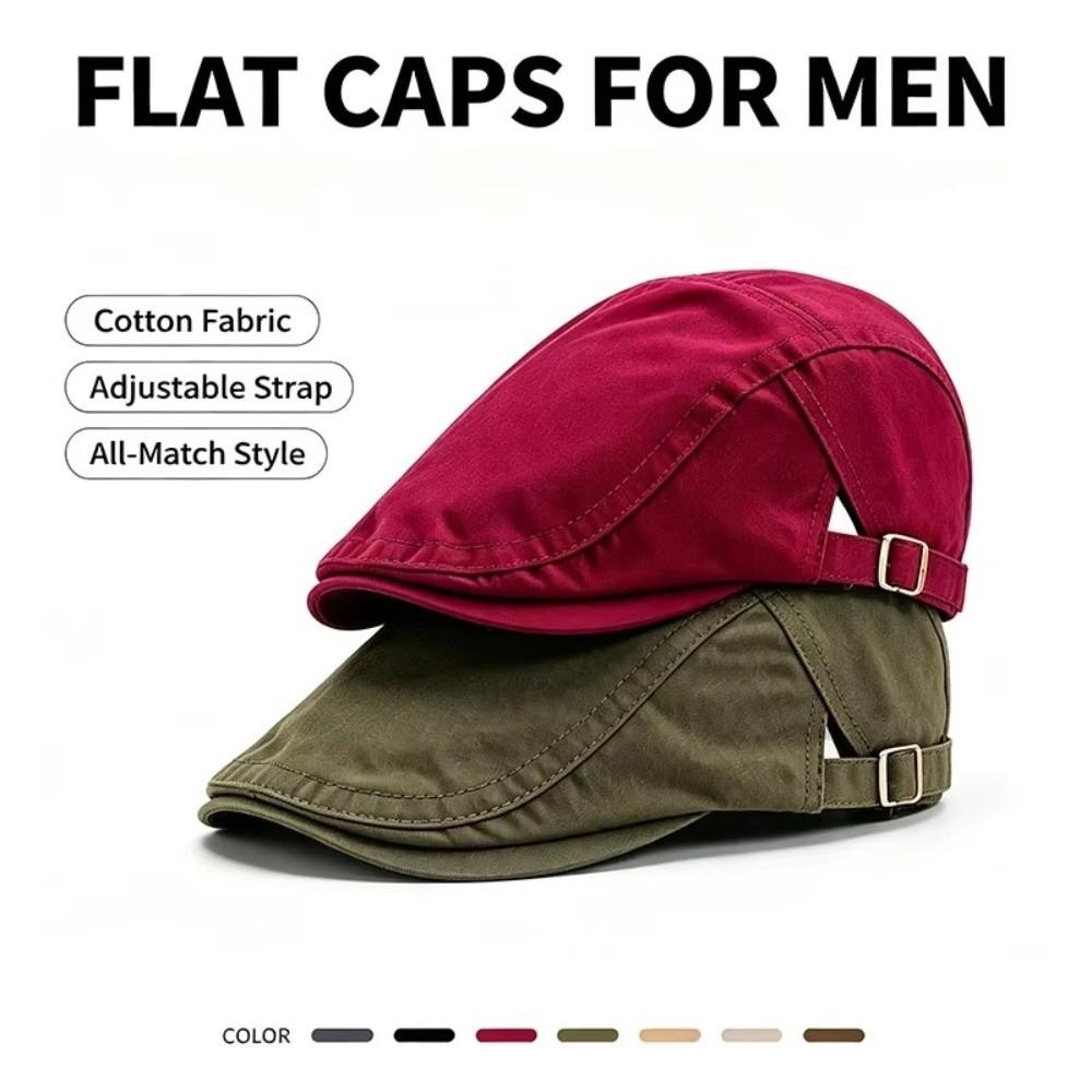 Lightweight Newsboy Hat Solid Cotton British Style Beret Stylish Outdoor Travel Hat For Women