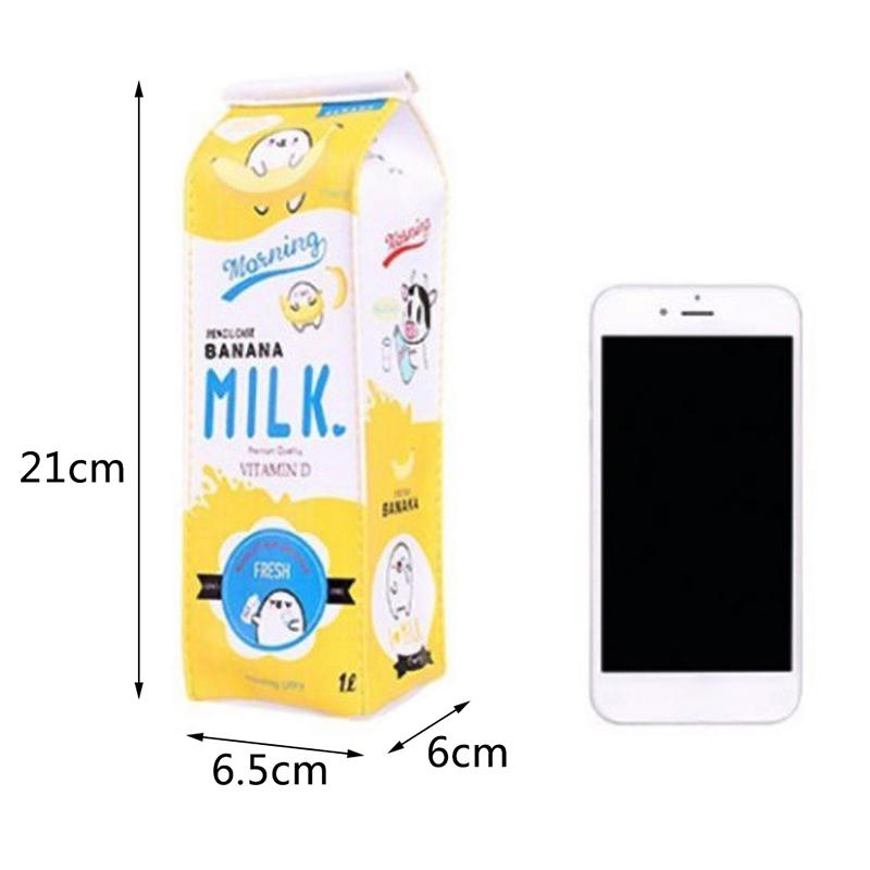 1 Pcs Kawaii Pencil Case Milk Square Gift Estuches School Pencil Box