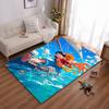 Anime Pirate Character Design Carpet with Vibrant Ocean Scene Suitable for Use As an Anti-slip for Living Room Bedroom Sofas