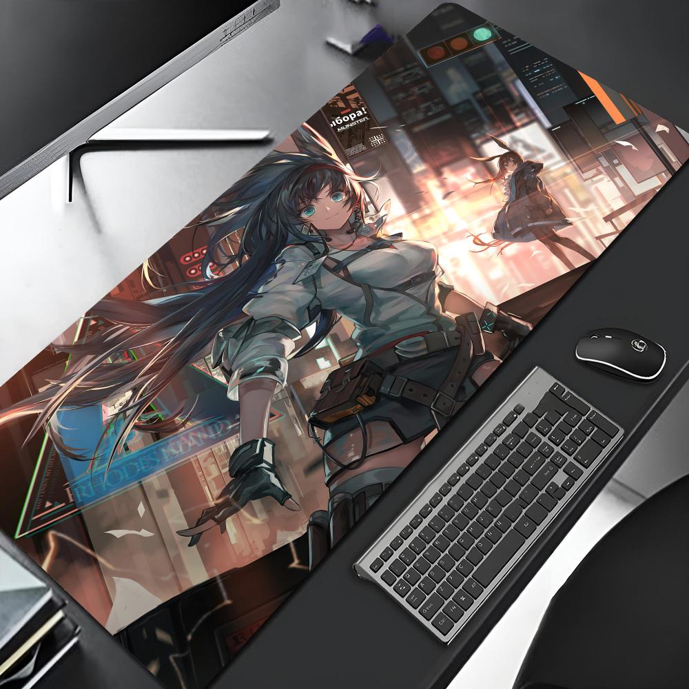 Коврик для мыши Arknights Видеоигра Край Большой Игровой Фиксирующий Компьютерный Игровой Большой Резиновый Художественный Коврик для Мыши Ноутбук Настольный Коврик