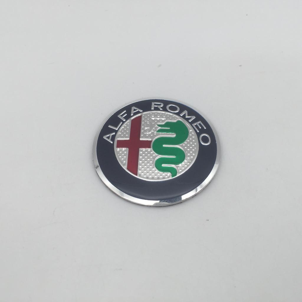 IJOPV1 1pcs 3D forAlfa Romeo 40mm 4cm car Emblem Steering Wheel Center Badge sticker Decal Styling Auto accessories