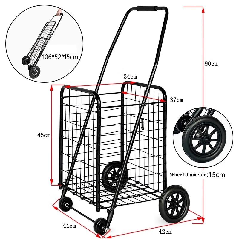 Upgraded Large Folding Shopping Cart