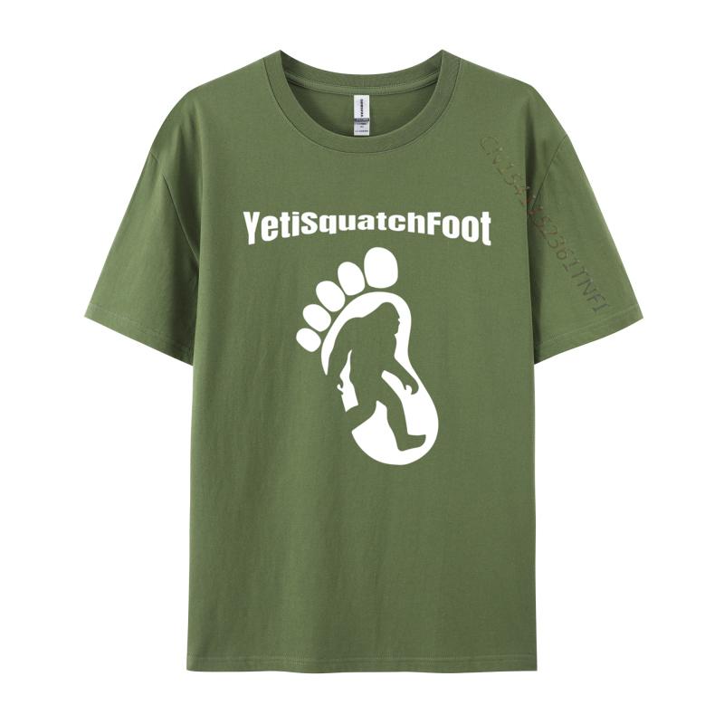 Designer Clothes Men Yetisquatchfoot Bigfoot Sasquatch Tshirt Men Streetwear Tee Tops Cotton Kawaii Clothes