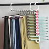 Multi-layer Trouser Rack Storage Holder Anti-Slip Foldable Design Versatile Stainless Steel Anti-Slip Clothes Hanger Scarf Holder