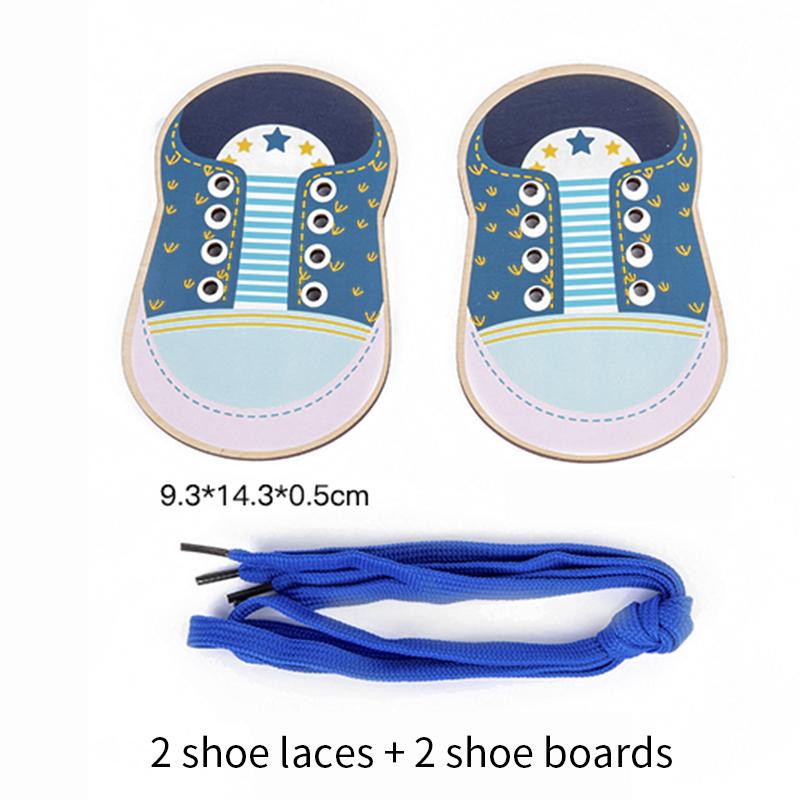 Детская игрушка для нанизывания Деревянная Монтессори Шнурки Пуговицы Одежда Обучение Жизненным Навыкам Учебное пособие Игра «Шнуровка одежды»