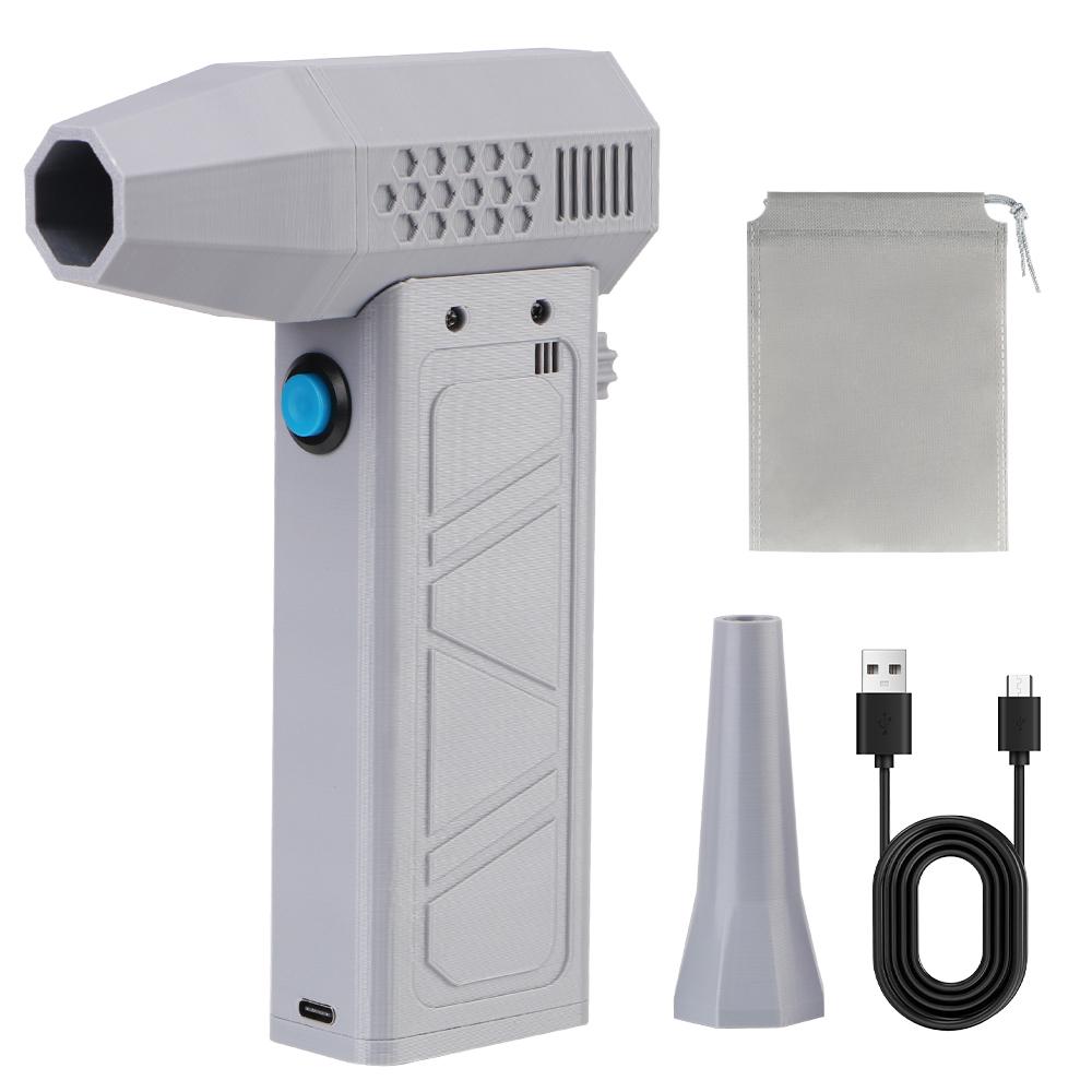 Вентилятор для автомобиля с зарядкой Type-C, инструмент для очистки воздуходувкой 130000 об/мин, турбореактивный вентилятор, 5 выходных сопел, обдув снега, электрический воздуходув, портативный