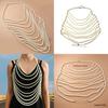 Body Chain Boho Necklace Accessory With Pearl Beads For Fashion Women