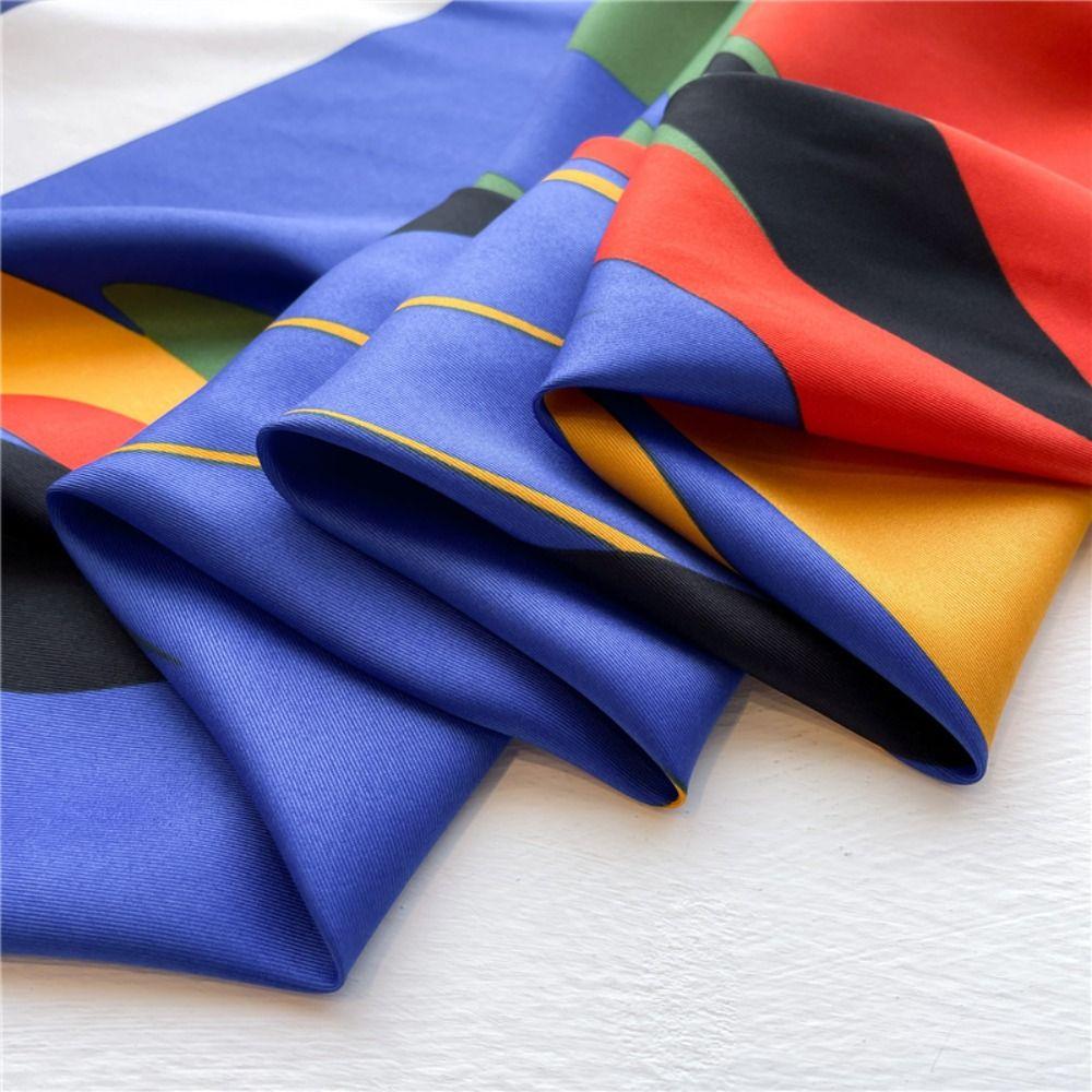 90x90cm Luxury Silk Scarf Print Bandana Women Headkerchief