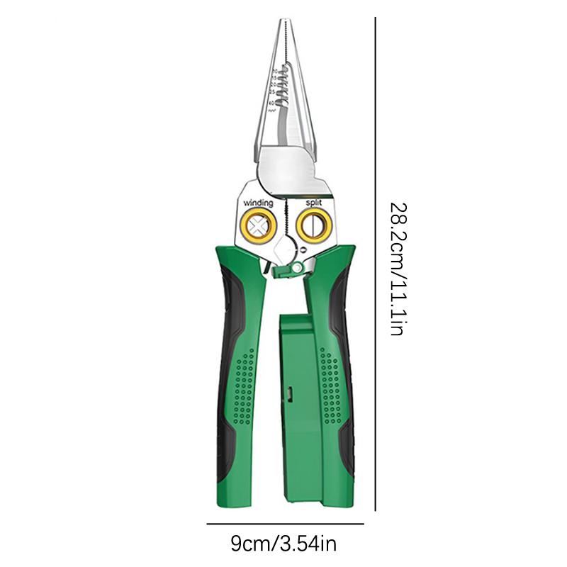 Многофункциональные 8-в-1 клещи для зачистки проводов из нержавеющей стали для электриков, ножницы для измерения напряжения и зажимы для проводов