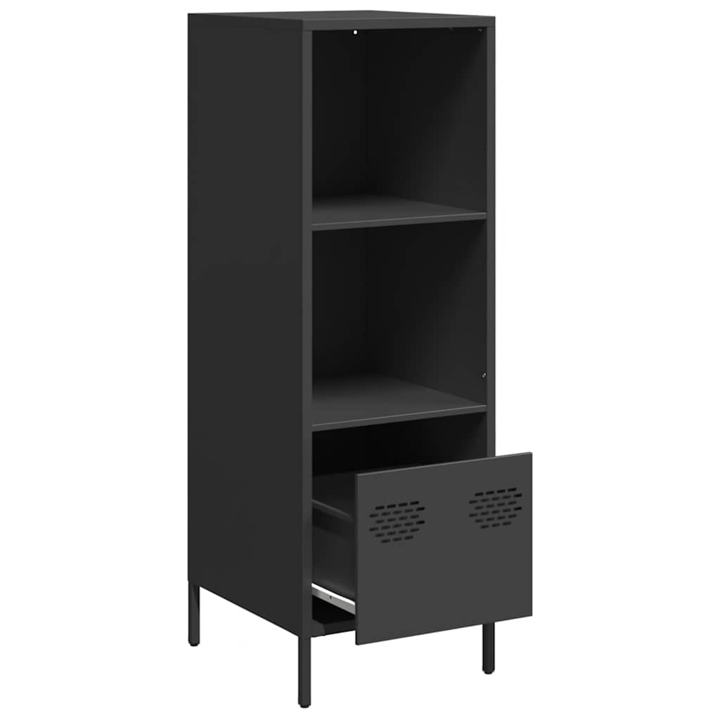 Vidaxl Szafka, Czarna, 35X39X103,5 Cm, Stal
