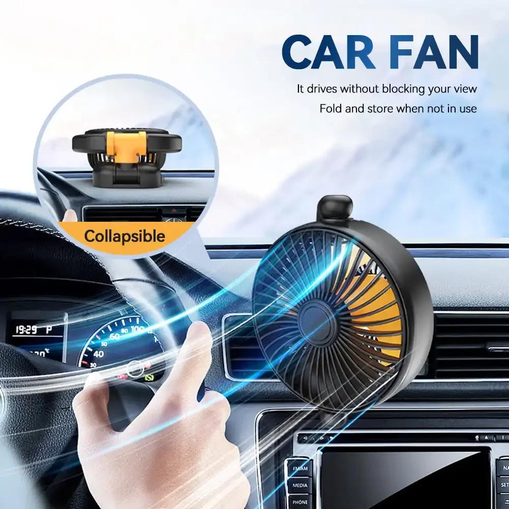 НОВЫЙ 5 В 12 В 24 В электрический автомобильный охладитель с низким уровнем шума USB складной автомобильный охлаждающий вентилятор с вращением на 360 градусов автомобильный воздушный охладитель для автомобиля внедорожника лето