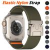 Нейлоновый ремешок для Apple Watch Ultra 3, 49 мм, 11 10 9 8 7, 45 мм, 41 мм, 44 мм, 46 мм, 42 мм, плетеный эластичный браслет для iWatch Series 6 SE3
