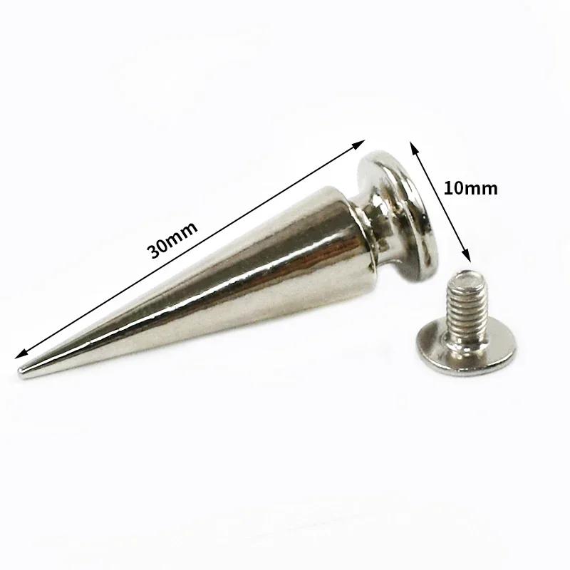 5/10/20Pcs Meetee Metal Punk Rivets Screwback Cone Studs Spikes for Leather Crafts Garment Rivet Bag Decor Nails DIY Accessories