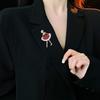 Elegant Dance Girl Shape Brooch Shining Rhinestones Inlaid Faux Pearl Pin Suit Lapel Badge Jewelry Gift Coat Accessories