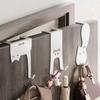 Iron Hanging Coat Storage Hanger Silver Door Back Hook Creative Cat Storage Hook