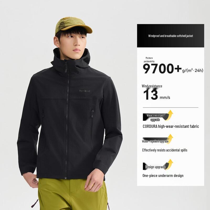 TOREAD Мужская ветрозащитная и водоотталкивающая софтшелл куртка из Cordura