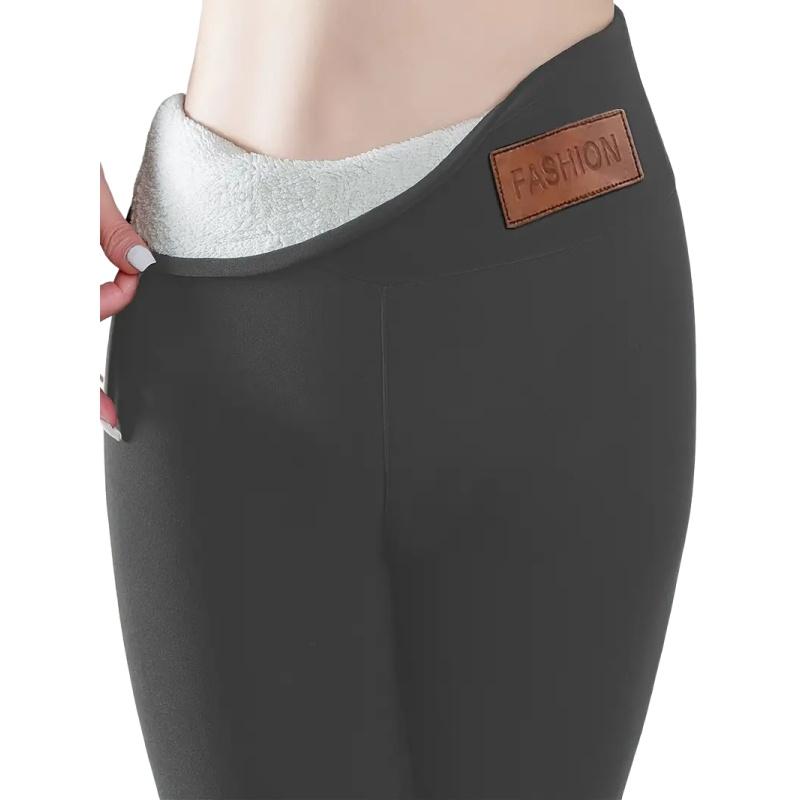 Women Sherpa Lined Leggings High Waisted Thermal Winter Pants Fleece Plush Yoga Bottoms Warm Tights