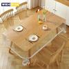 Tablecloth, Thin Transparent Plastic, Oil-Proof Wiping Tablecloth for Dining Tables, Parties, Camping(Odorless)