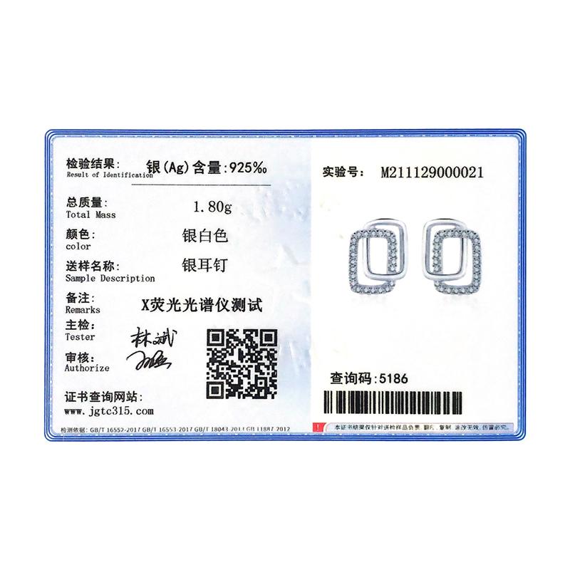 Модные серьги-гвоздики Modian из стерлингового серебра 925 пробы с двойными геометрическими узорами для женщин и девочек, антиаллергенные ювелирные изделия с прозрачным фианитом