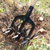 2 In 1 Garden Rotary Tiller Lawn Ripper Land Aerator Gardening Tool Weeding Digging Grass Turning Tool Loose Soil Aerator