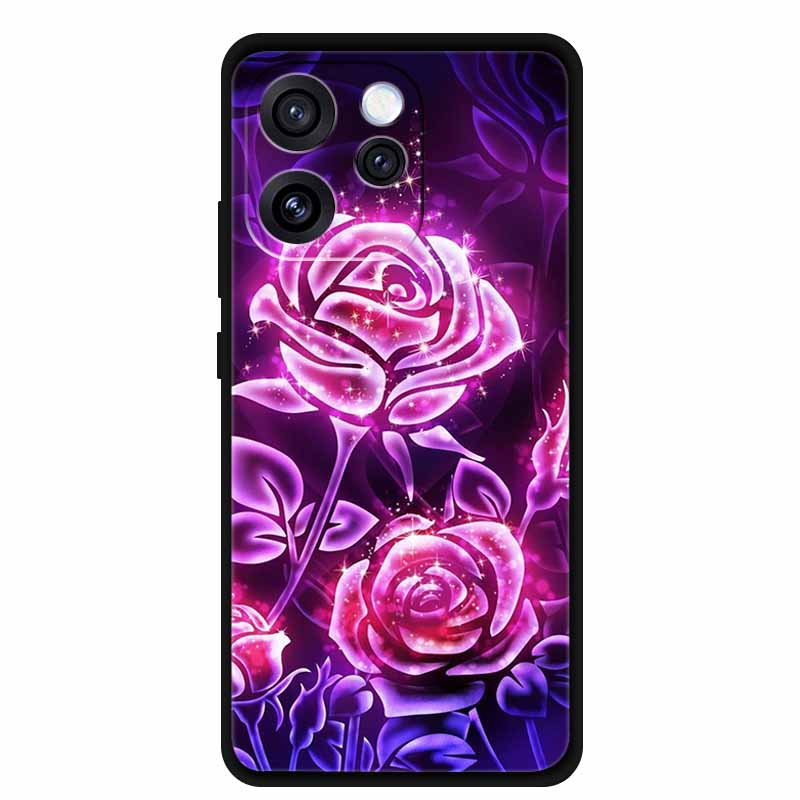 Чехол для телефона Oppo Reno15 Мягкий силиконовый чехол из ТПУ для OPPO PLW110 6,32" Черный чехол для Oppo Reno 15 5G Модный крутой корпус