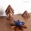 Tree Design Heat Resistant Coaster Set - Natural Wood Placemats for Cups & Bowls, Creative Anti - Scratch  Table  Decor