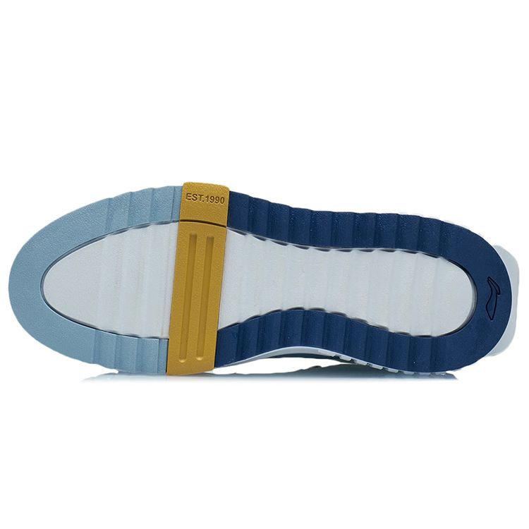 Li-Ning Attack Ace Fabric Synthetic Leather Non-Slip Wear-Resistant Lightweight Low-Top Skate Shoes Men Sneakers Sea-Salt-Blue AGCR309-4