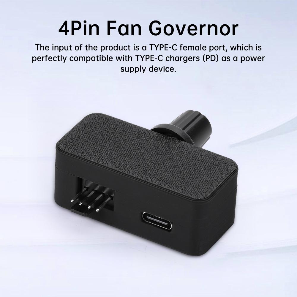 ШИМ-регулятор скорости 4-контактный ШИМ-регулятор вентилятора Тип-C USB-интерфейс Питание DIY Водяное охлаждение
