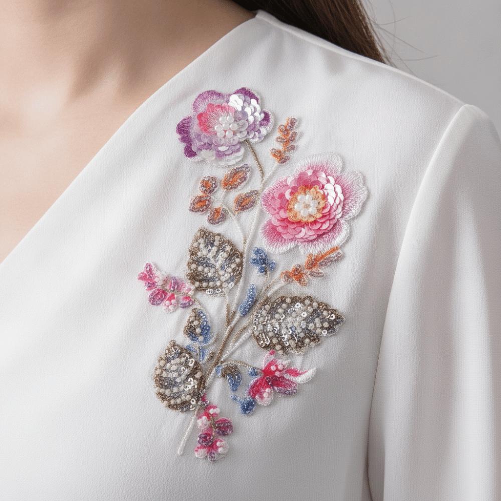 Sew on Embroidery Lace Parches Large Flower Flower Appliques  Wedding Dresses