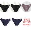 FINETOO 5Pcs/Set Women Cotton Panties Female Underwear Solid Color Underpants Sexy Lingerie Knickers for Woman Briefs Intimates