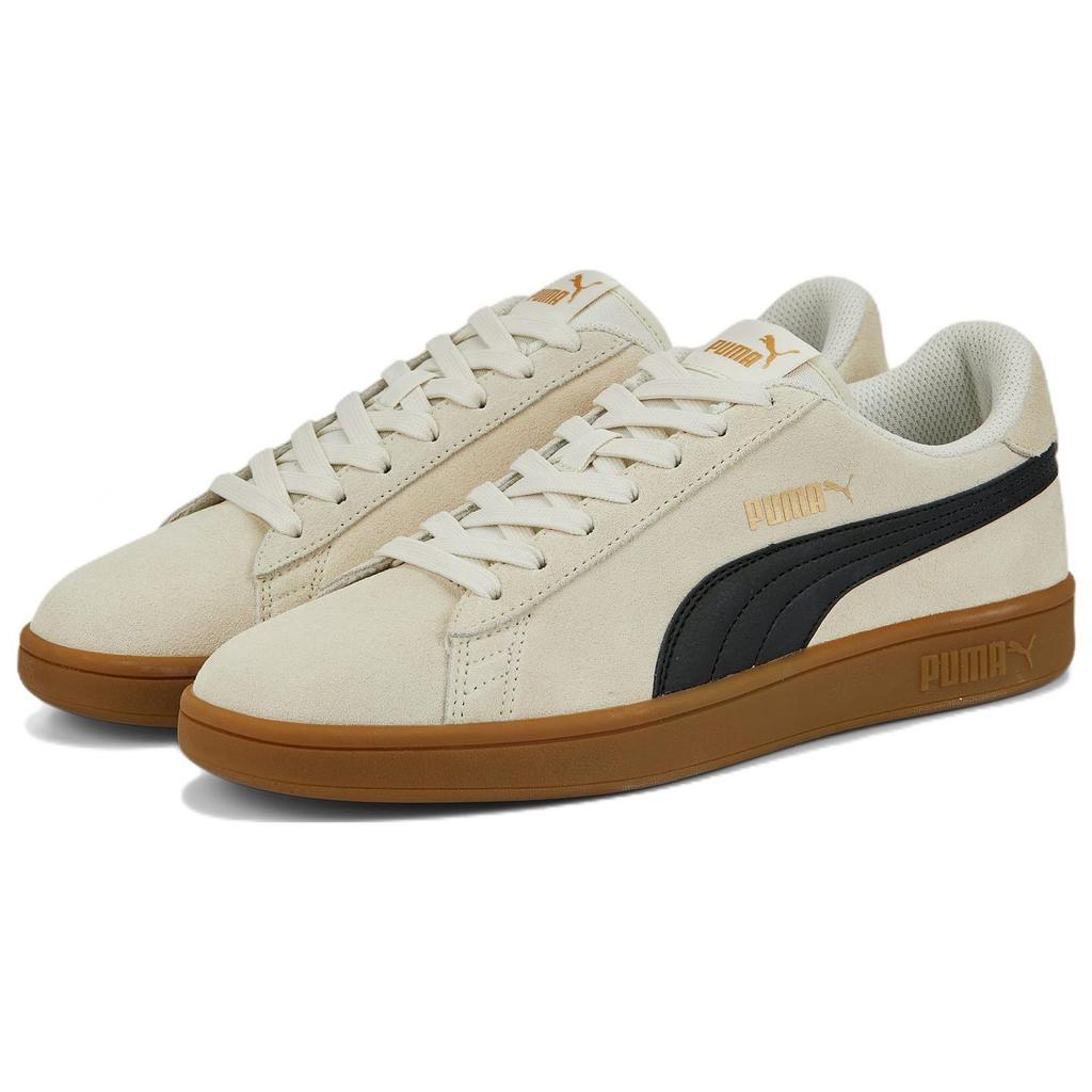 Puma Smash V2 Vaporous Grey Gum Unisex Sneakers Black Team-Gold 364989-72