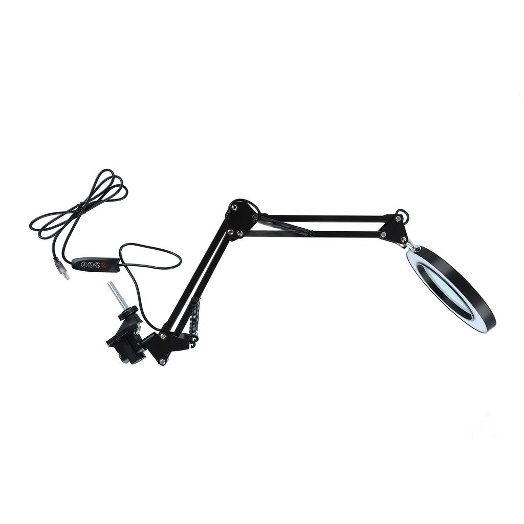 Magnifying Lamp 10X Magnifier Desk LED Light Adjustable with Clamp for Maintenance