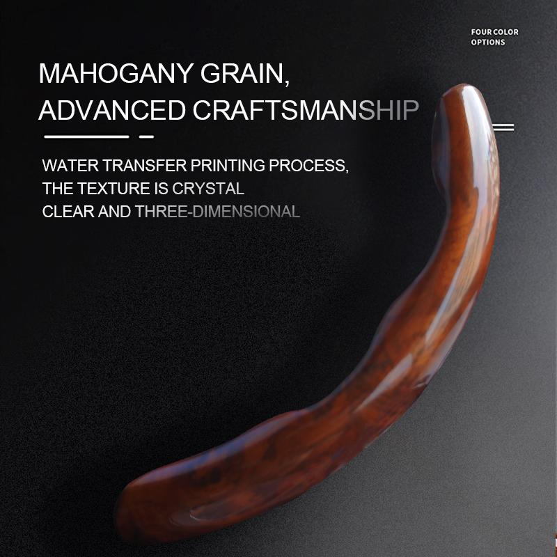 Чехол на руль автомобиля, нескользящий силиконовый чехол-усилитель на руль из красного дерева для 38 см 15 дюймов, авто