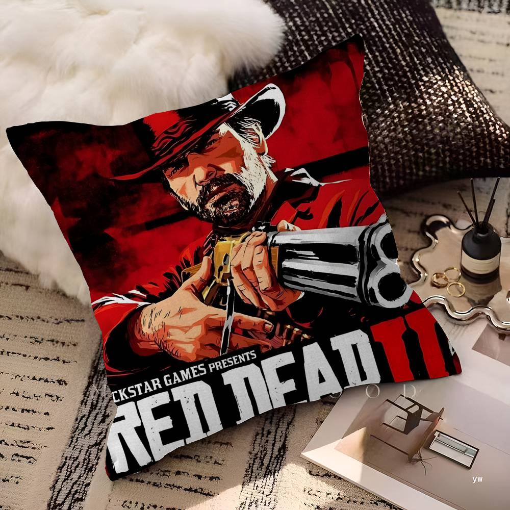 Игровой R-Red Dead-R-Redemptions 45*45 см Наволочка Декоративная Наволочка Для Подушки Домашняя Наволочка Для Подушки На Диван