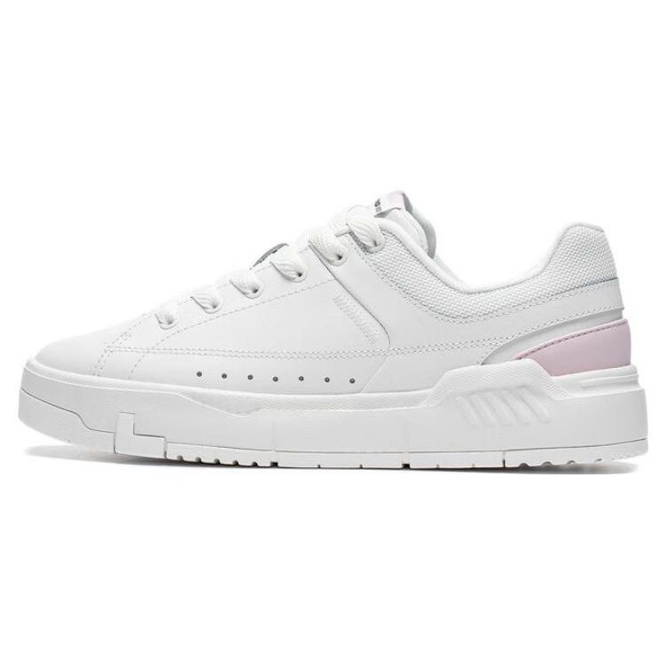 Li Ning Common 70s Versatile Casual Non-Slip Wear-Resistant Low-Top Skate Shoes Women Sneakers White Pink AGCT044-2